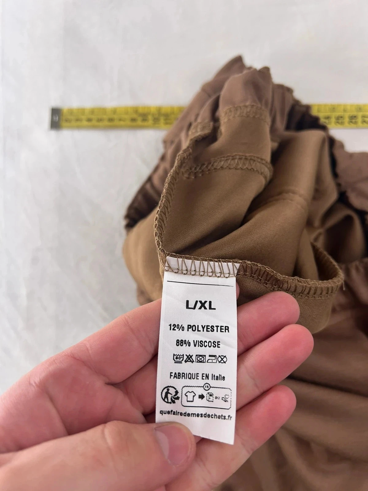 Bruine beige wijde broek comptoir de mode – photo 7